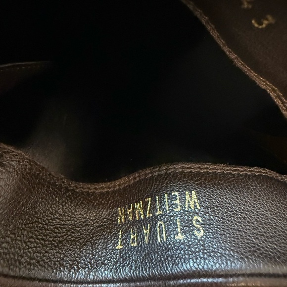 Stuart Weitzman size 8 mint near new condition chocolate brown platform booties - Picture 13 of 13